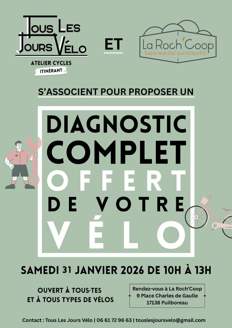 Diagnostic vélo gratuit à La Roch'Coop !